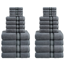 24 Piece Cotton Bathroom Towel Set